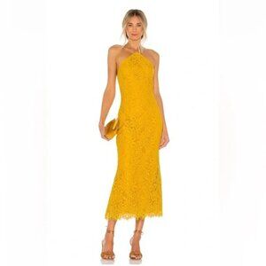 NWT House of Harlow 1960 X Revolve Rosaline Dress in Yellow - Size M